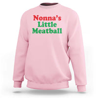 Nonna's Little Meatball Sweatshirt Funny Italian Family Baby Humor - Wonder Print Shop