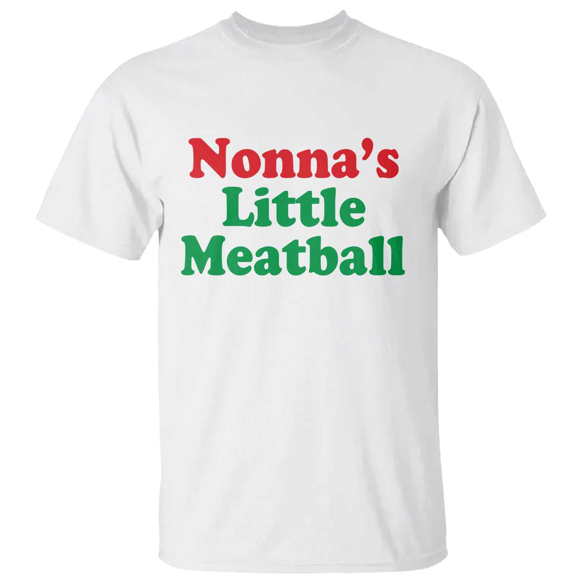 Nonna's Little Meatball T Shirt Funny Italian Family Baby Humor - Wonder Print Shop