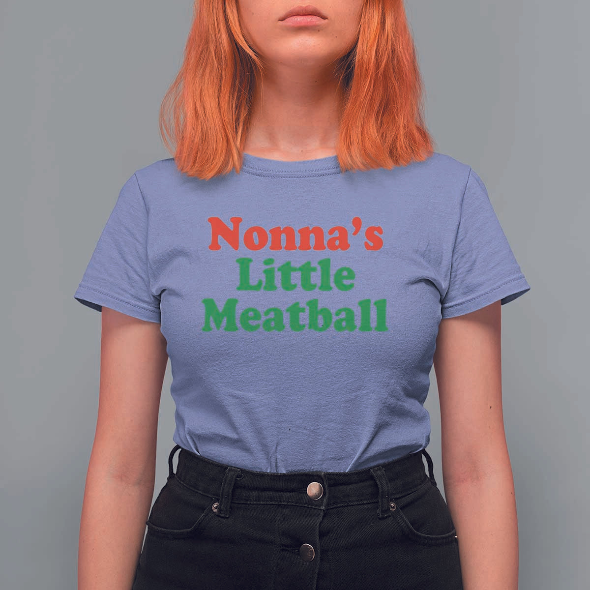 Nonna's Little Meatball T Shirt For Women Funny Italian Family Baby Humor - Wonder Print Shop