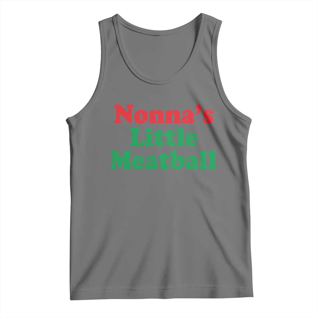 Nonna's Little Meatball Tank Top Funny Italian Family Baby Humor - Wonder Print Shop