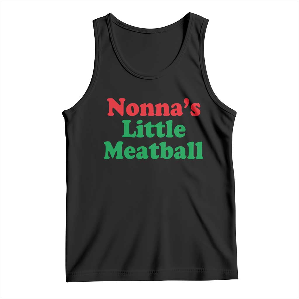 Nonna's Little Meatball Tank Top Funny Italian Family Baby Humor - Wonder Print Shop