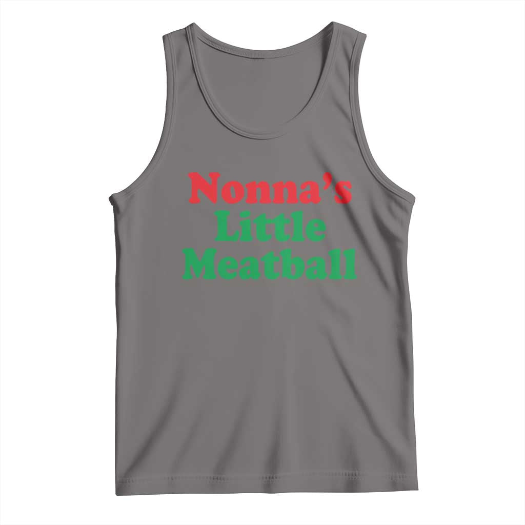 Nonna's Little Meatball Tank Top Funny Italian Family Baby Humor - Wonder Print Shop