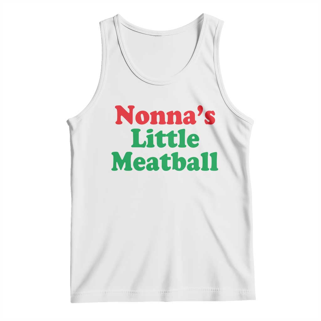 Nonna's Little Meatball Tank Top Funny Italian Family Baby Humor - Wonder Print Shop