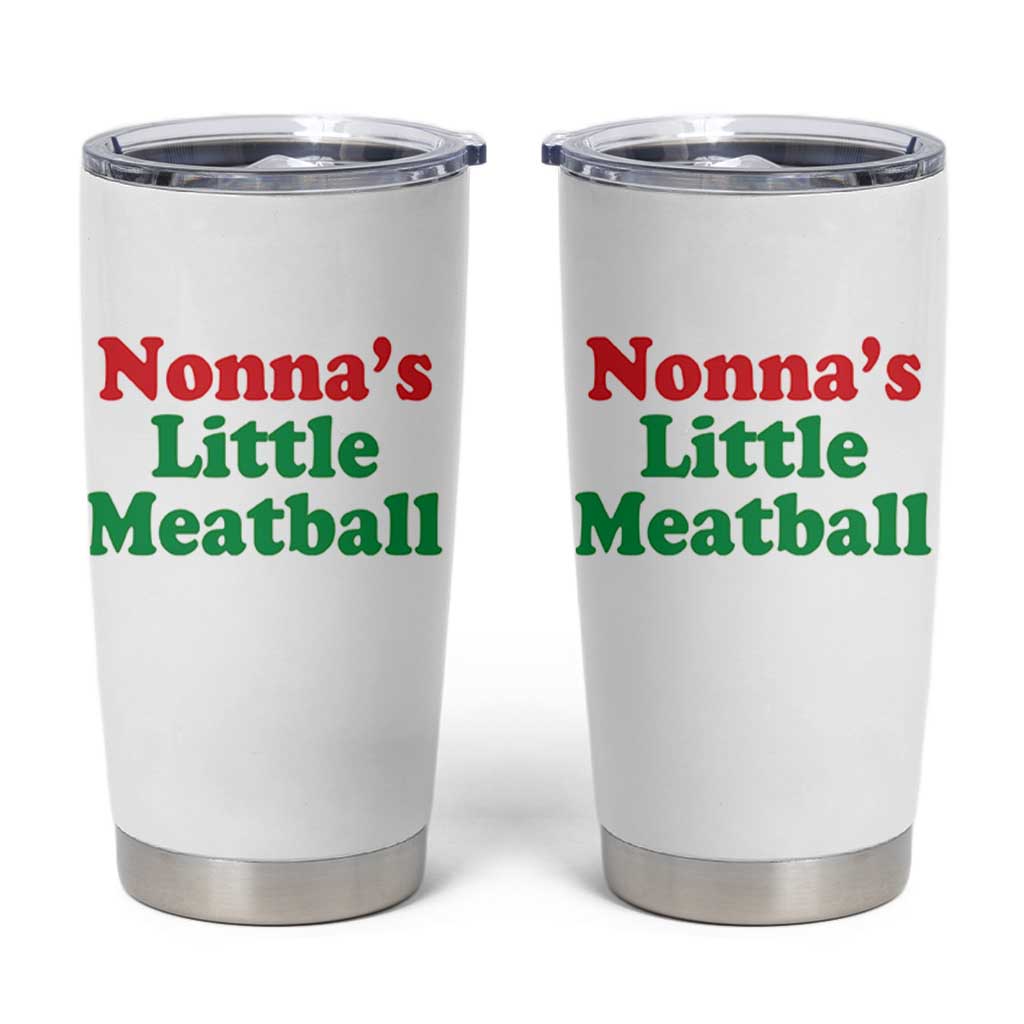 Nonna's Little Meatball Tumbler Cup Funny Italian Family Baby Humor - Wonder Print Shop