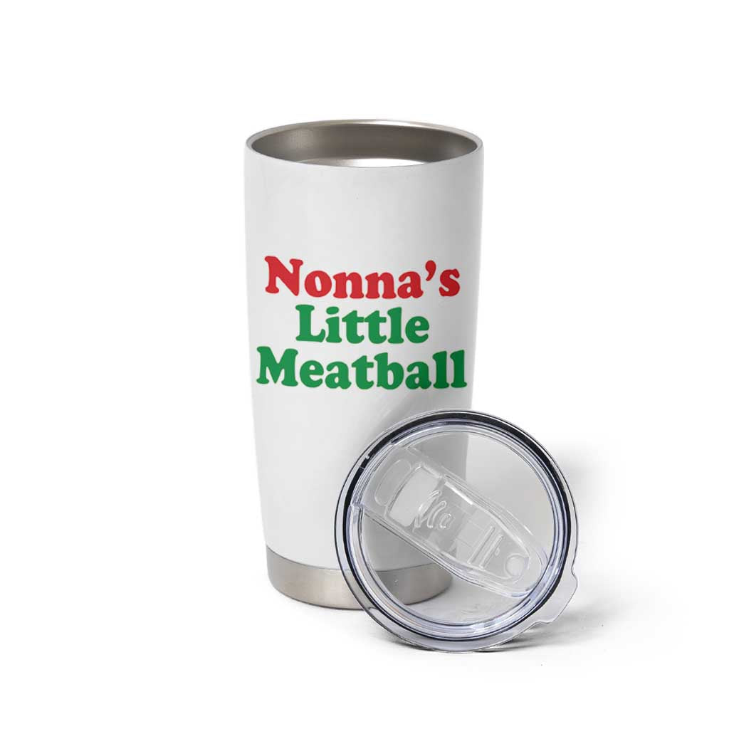 Nonna's Little Meatball Tumbler Cup Funny Italian Family Baby Humor - Wonder Print Shop