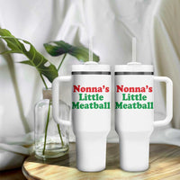 Nonna's Little Meatball Tumbler With Handle Funny Italian Family Baby Humor - Wonder Print Shop