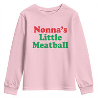 Nonna's Little Meatball Youth Sweatshirt Funny Italian Family Baby Humor - Wonder Print Shop