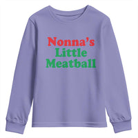 Nonna's Little Meatball Youth Sweatshirt Funny Italian Family Baby Humor - Wonder Print Shop
