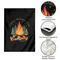 Fires Friends Fun Camping Crew Garden Flag Cozy Campfire Adventure Outdoor Lovers - Wonder Print Shop