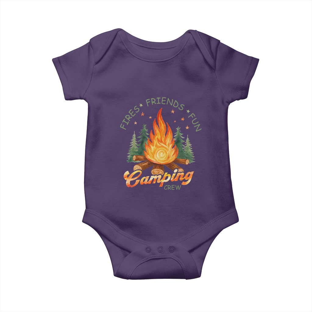 Fires Friends Fun Camping Crew Baby Onesie Cozy Campfire Adventure Outdoor Lovers - Wonder Print Shop