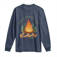 Fires Friends Fun Camping Crew Long Sleeve Shirt Cozy Campfire Adventure Outdoor Lovers - Wonder Print Shop