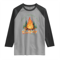 Fires Friends Fun Camping Crew Raglan Shirt Cozy Campfire Adventure Outdoor Lovers - Wonder Print Shop