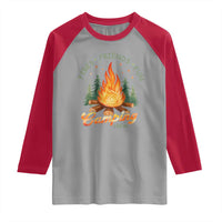 Fires Friends Fun Camping Crew Raglan Shirt Cozy Campfire Adventure Outdoor Lovers - Wonder Print Shop