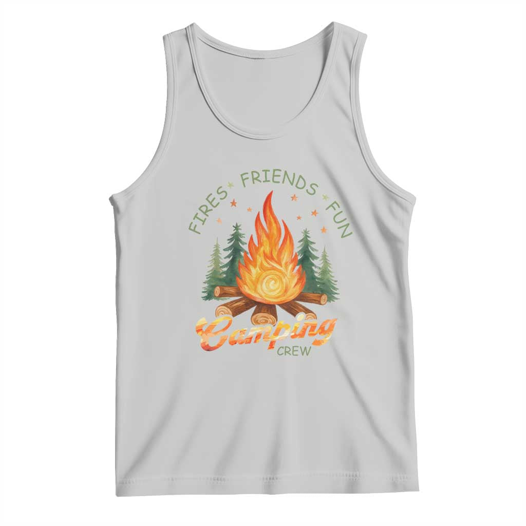 Fires Friends Fun Camping Crew Tank Top Cozy Campfire Adventure Outdoor Lovers - Wonder Print Shop