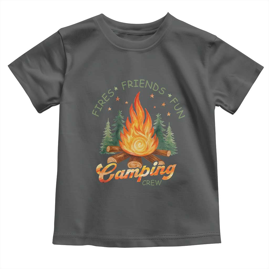 Fires Friends Fun Camping Crew Toddler T Shirt Cozy Campfire Adventure Outdoor Lovers - Wonder Print Shop