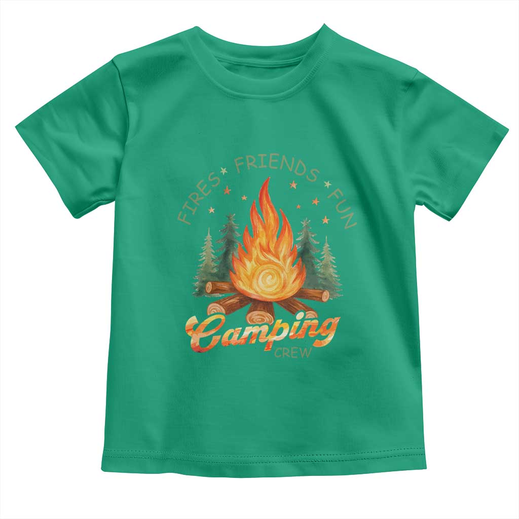 Fires Friends Fun Camping Crew Toddler T Shirt Cozy Campfire Adventure Outdoor Lovers - Wonder Print Shop