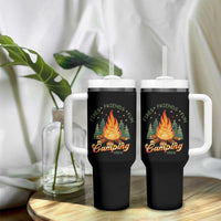 Fires Friends Fun Camping Crew Tumbler With Handle Cozy Campfire Adventure Outdoor Lovers - Wonder Print Shop