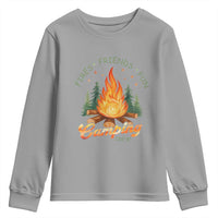 Fires Friends Fun Camping Crew Youth Sweatshirt Cozy Campfire Adventure Outdoor Lovers - Wonder Print Shop