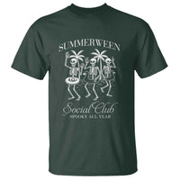 Summerween Social Club T Shirt Spooky All Year Skeleton Summer Halloween Beach Party - Wonder Print Shop