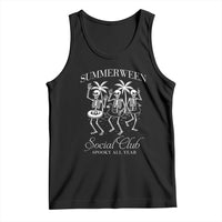 Summerween Social Club Tank Top Spooky All Year Skeleton Summer Halloween Beach Party - Wonder Print Shop