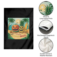 Retro Tropical Summerween Garden Flag Halloween Summer Beach Cocktail Boo - Wonder Print Shop
