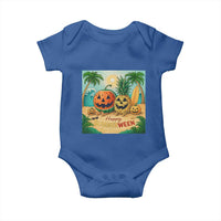 Retro Tropical Summerween Baby Onesie Halloween Summer Beach Cocktail Boo - Wonder Print Shop