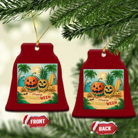 Retro Tropical Summerween Ceramic Ornament Halloween Summer Beach Cocktail Boo - Wonder Print Shop