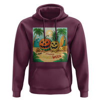Retro Tropical Summerween Hoodie Halloween Summer Beach Cocktail Boo - Wonder Print Shop