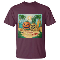Retro Tropical Summerween T Shirt Halloween Summer Beach Cocktail Boo - Wonder Print Shop