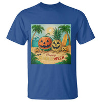 Retro Tropical Summerween T Shirt Halloween Summer Beach Cocktail Boo - Wonder Print Shop