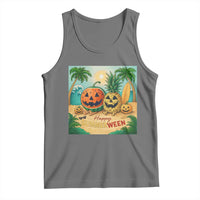 Retro Tropical Summerween Tank Top Halloween Summer Beach Cocktail Boo - Wonder Print Shop