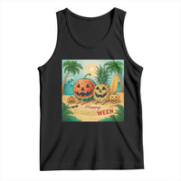 Retro Tropical Summerween Tank Top Halloween Summer Beach Cocktail Boo - Wonder Print Shop