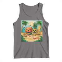 Retro Tropical Summerween Tank Top Halloween Summer Beach Cocktail Boo - Wonder Print Shop