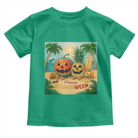 Retro Tropical Summerween Toddler T Shirt Halloween Summer Beach Cocktail Boo - Wonder Print Shop