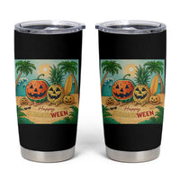 Retro Tropical Summerween Tumbler Cup Halloween Summer Beach Cocktail Boo - Wonder Print Shop