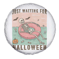 Spooky Summer Skeleton Spare Tire Cover Just Waiting For Halloween Summer Pool Party - Wonder Print Shop