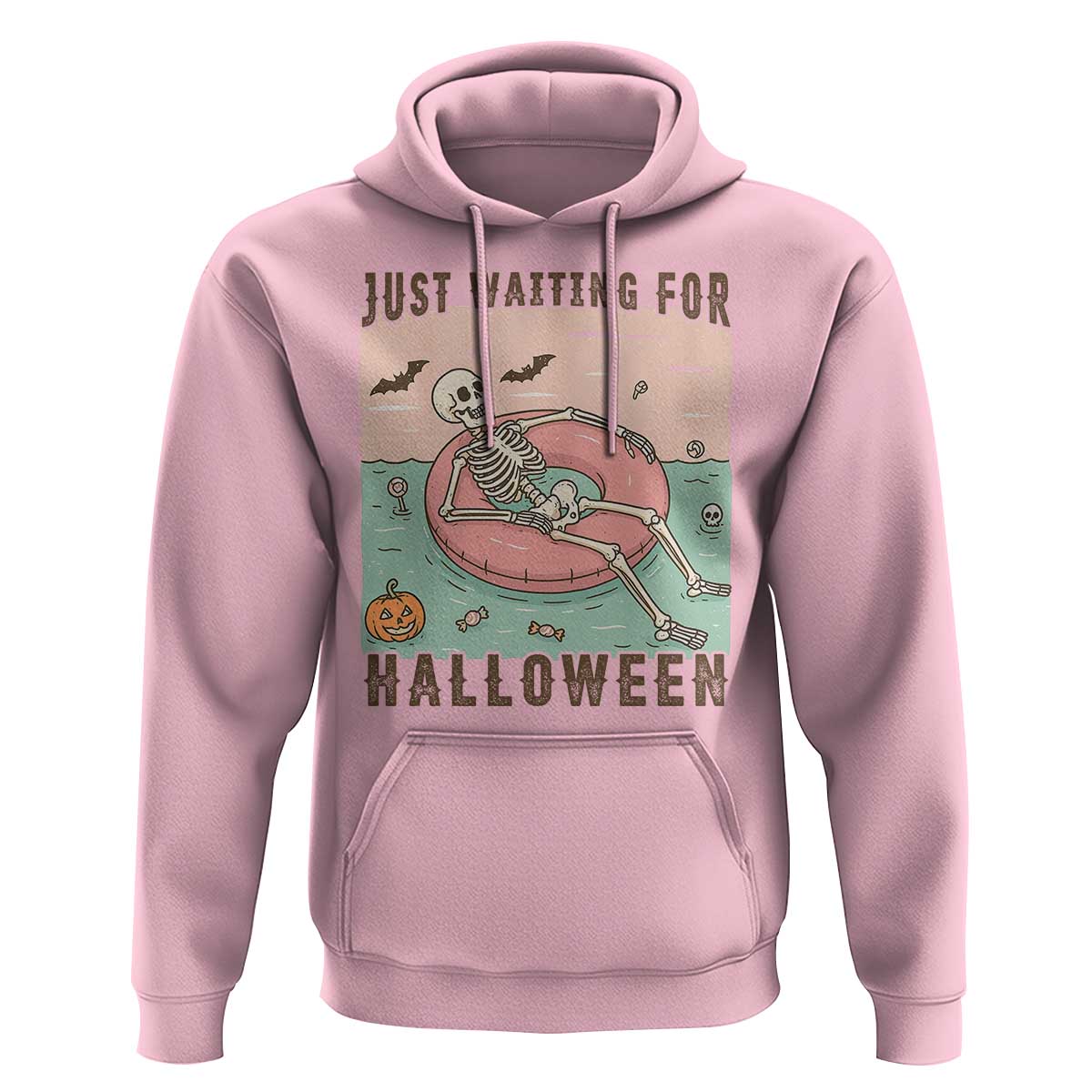 Spooky Summer Skeleton Hoodie Just Waiting For Halloween Summer Pool Party - Wonder Print Shop