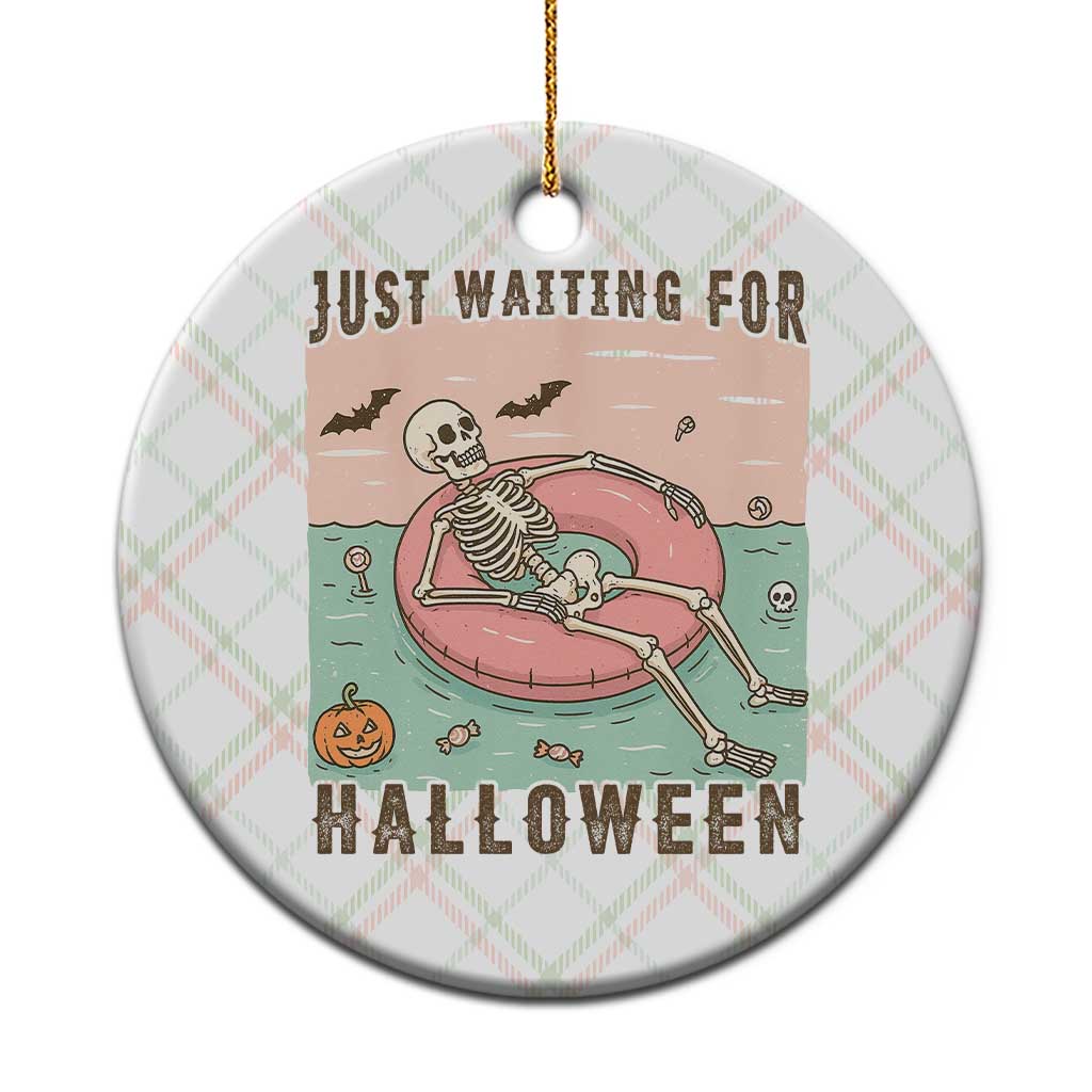 Spooky Summer Skeleton Ceramic Ornament Just Waiting For Halloween Summer Pool Party - Wonder Print Shop