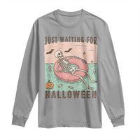 Spooky Summer Skeleton Long Sleeve Shirt Just Waiting For Halloween Summer Pool Party - Wonder Print Shop