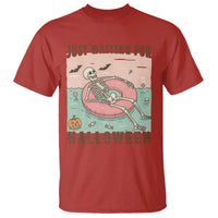 Spooky Summer Skeleton T Shirt Just Waiting For Halloween Summer Pool Party - Wonder Print Shop