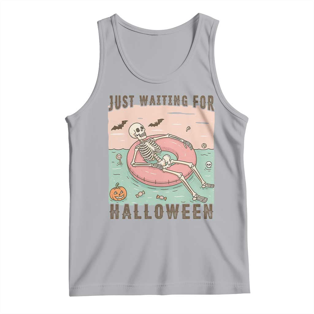 Spooky Summer Skeleton Tank Top Just Waiting For Halloween Summer Pool Party - Wonder Print Shop
