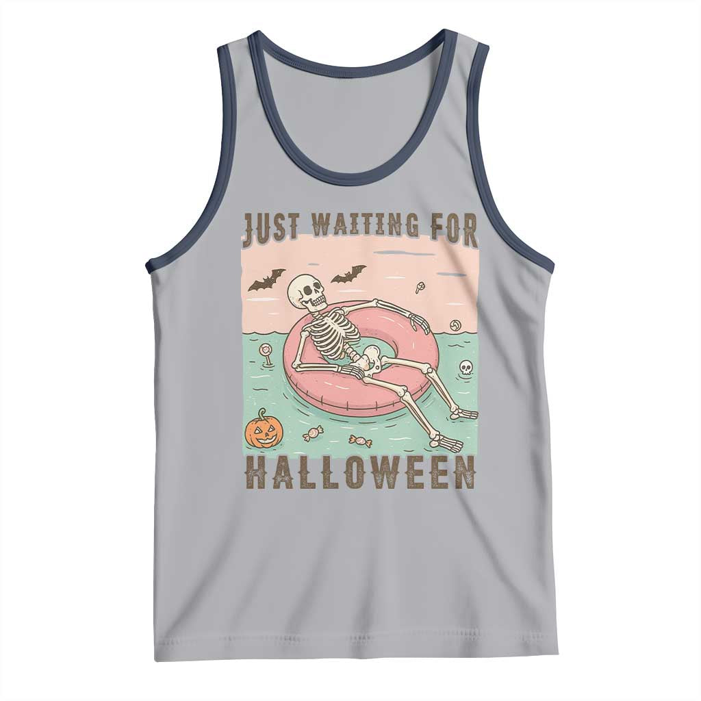 Spooky Summer Skeleton Tank Top Just Waiting For Halloween Summer Pool Party - Wonder Print Shop