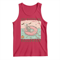 Spooky Summer Skeleton Tank Top Just Waiting For Halloween Summer Pool Party - Wonder Print Shop