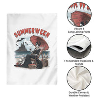 Gothic Summerween Garden Flag Spooky Summer Halloween Horror Character - Wonder Print Shop