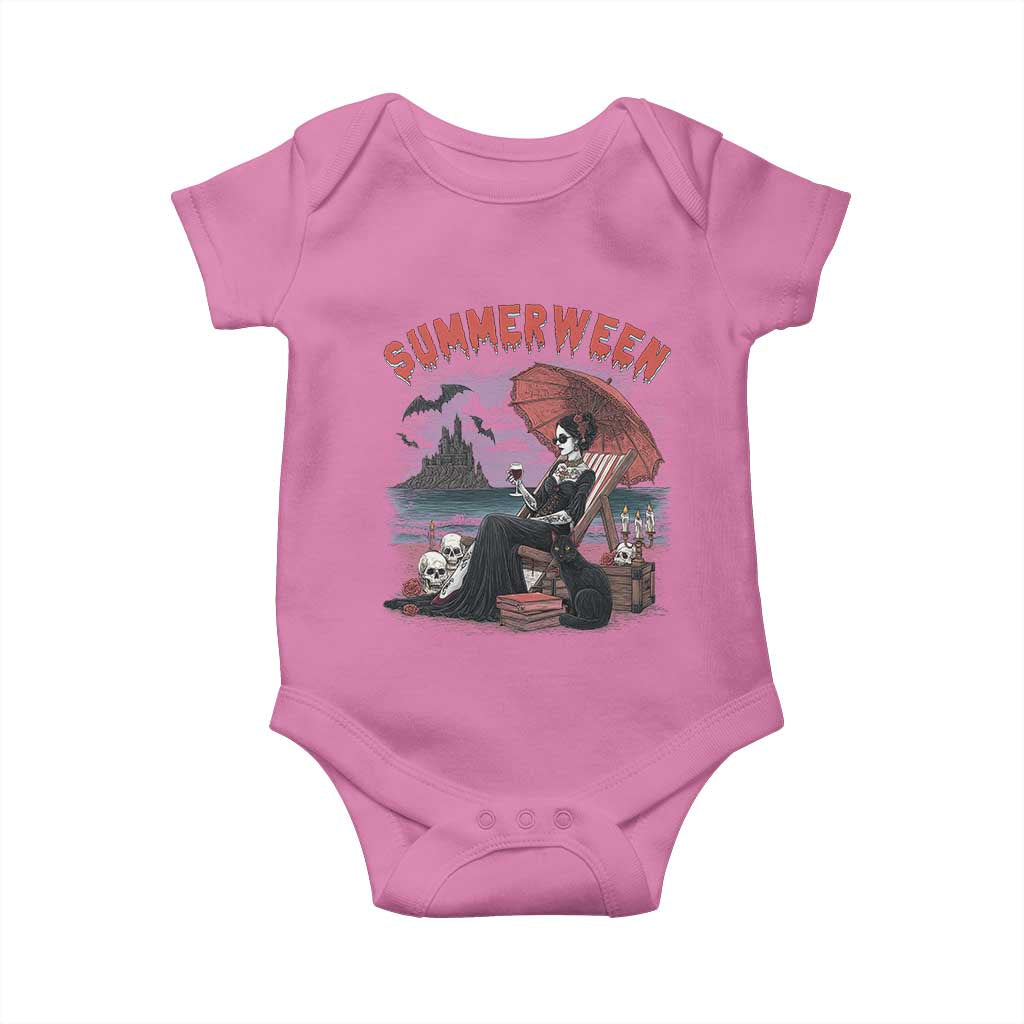 Gothic Summerween Baby Onesie Spooky Summer Halloween Horror Character - Wonder Print Shop