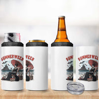 Gothic Summerween 4 in 1 Can Cooler Tumbler Spooky Summer Halloween Horror Character - Wonder Print Shop