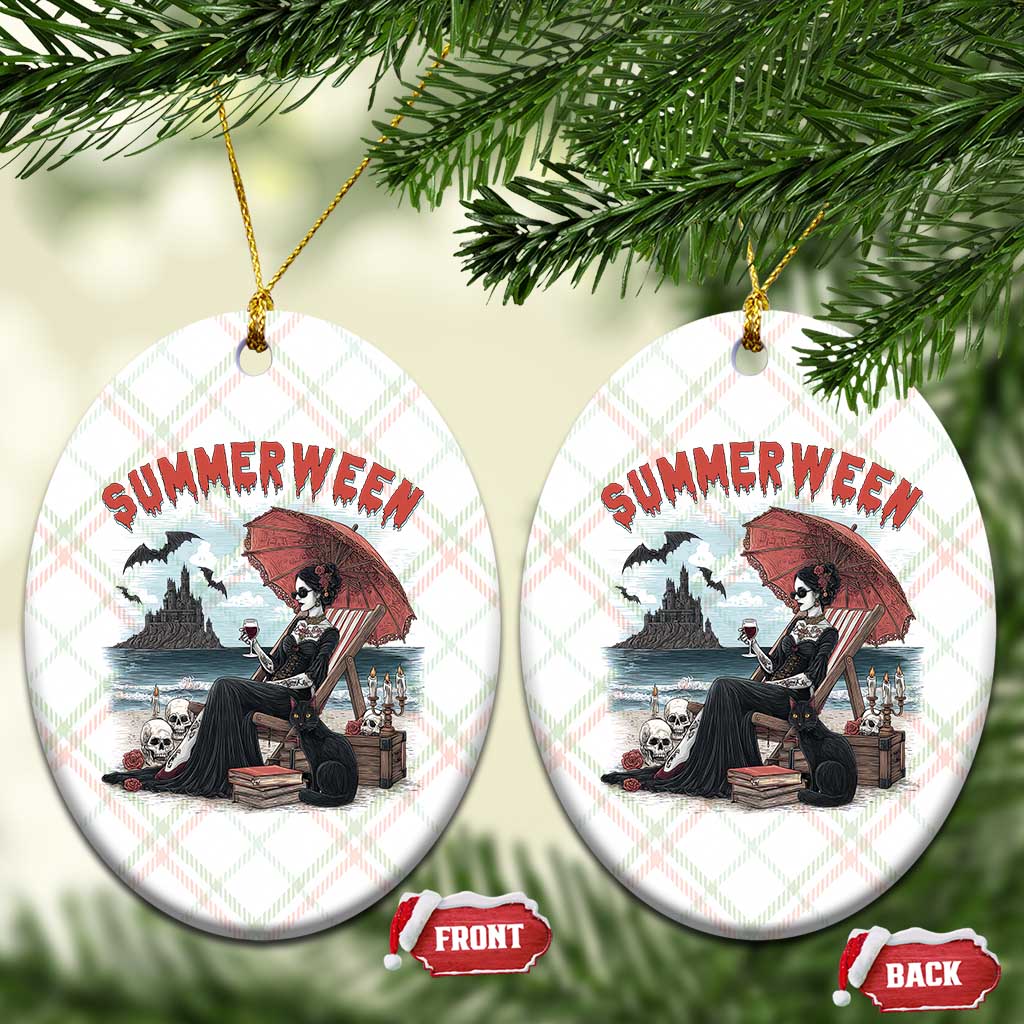 Gothic Summerween Ceramic Ornament Spooky Summer Halloween Horror Character - Wonder Print Shop