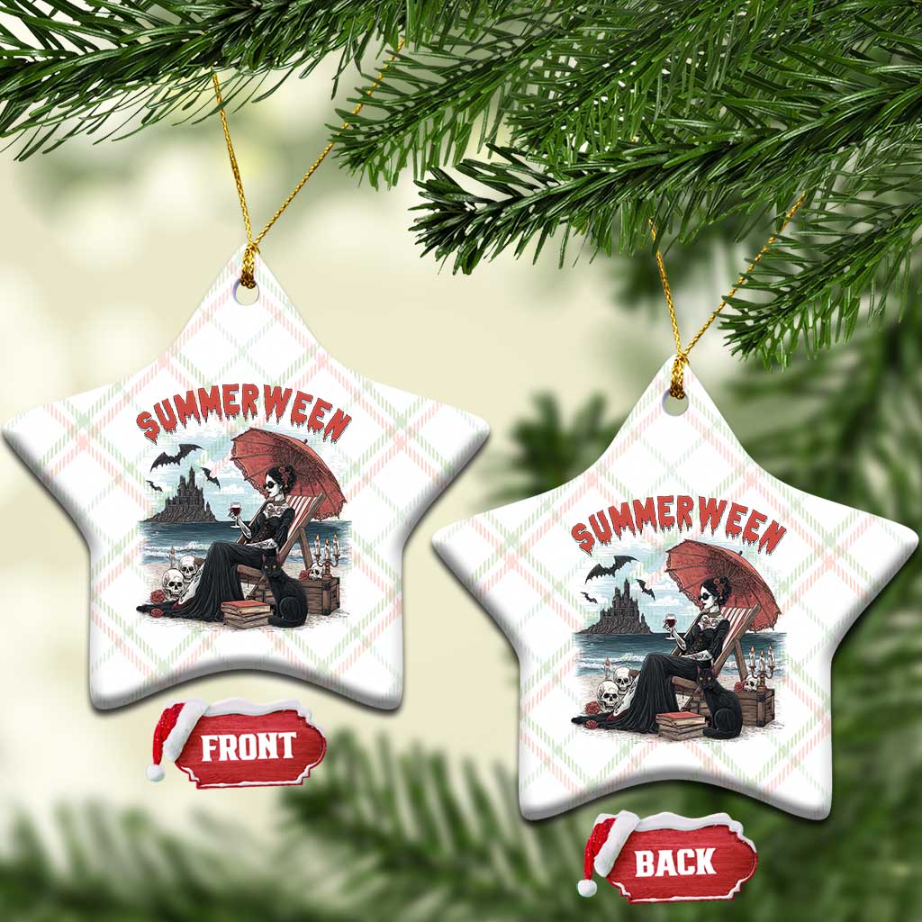 Gothic Summerween Ceramic Ornament Spooky Summer Halloween Horror Character - Wonder Print Shop