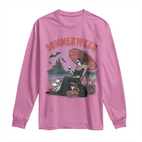 Gothic Summerween Long Sleeve Shirt Spooky Summer Halloween Horror Character - Wonder Print Shop