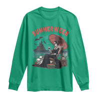 Gothic Summerween Long Sleeve Shirt Spooky Summer Halloween Horror Character - Wonder Print Shop